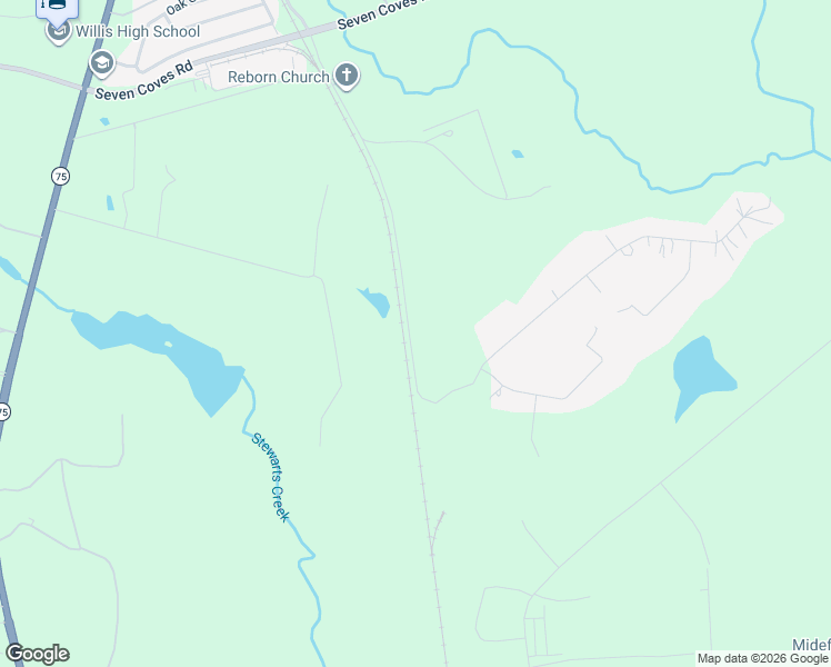 map of restaurants, bars, coffee shops, grocery stores, and more near 9980 Meador Road in Conroe