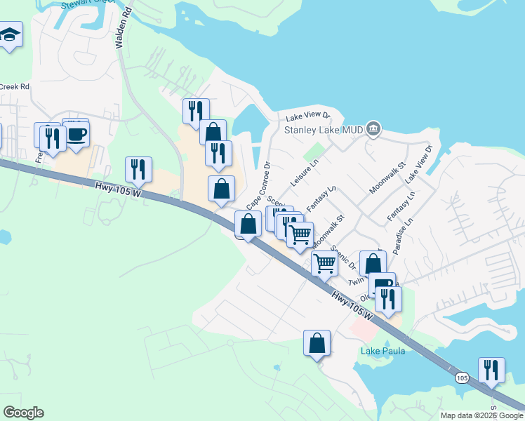 map of restaurants, bars, coffee shops, grocery stores, and more near 211 Leisure Lane in Montgomery