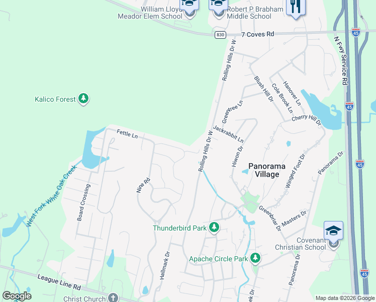 map of restaurants, bars, coffee shops, grocery stores, and more near 7712 Boulder Sunstone Lane in Conroe
