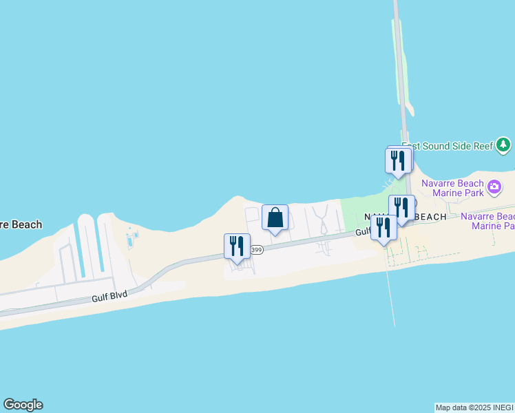 map of restaurants, bars, coffee shops, grocery stores, and more near 1430 Tina Drive in Navarre