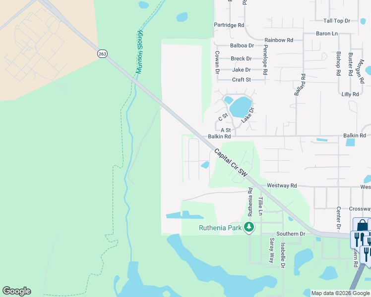 map of restaurants, bars, coffee shops, grocery stores, and more near 4516 West Bellarose Street in Tallahassee