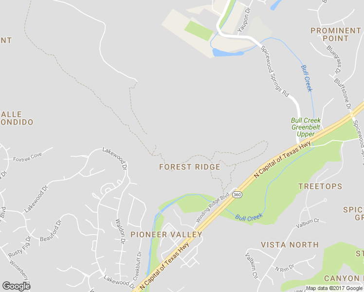 map of restaurants, bars, coffee shops, grocery stores, and more near 6121 Whisper Ridge Drive in Austin