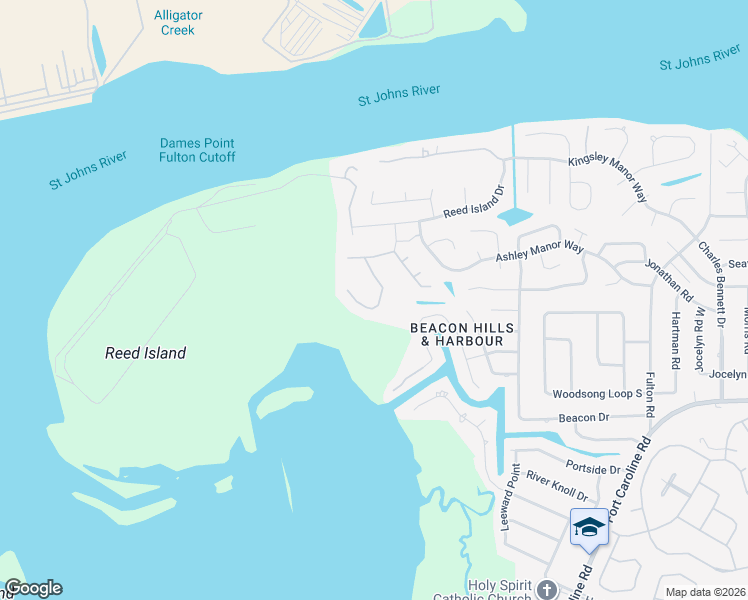 map of restaurants, bars, coffee shops, grocery stores, and more near 4835 Yacht Court in Jacksonville