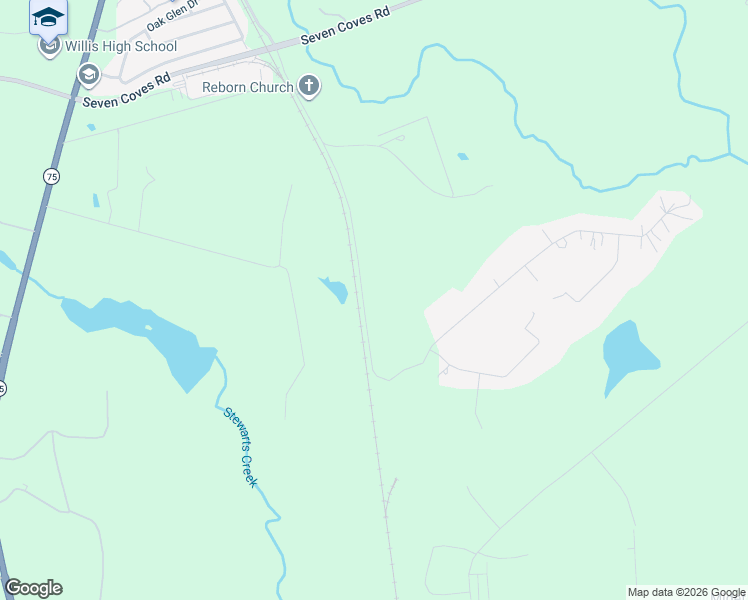 map of restaurants, bars, coffee shops, grocery stores, and more near 9980 Meador Road in Conroe