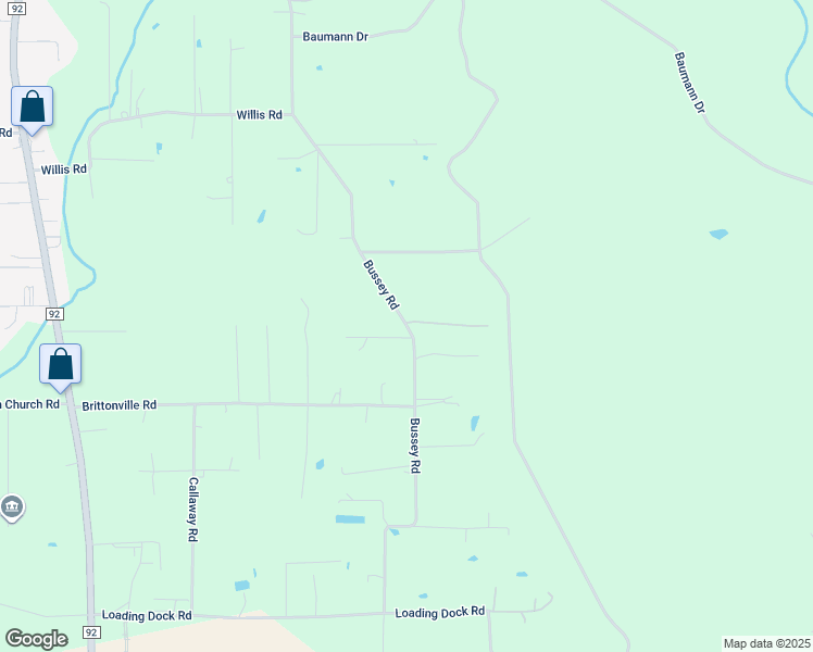 map of restaurants, bars, coffee shops, grocery stores, and more near 10182 Bussey Road in Silsbee