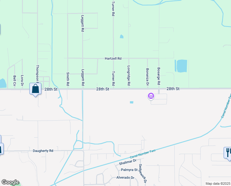 map of restaurants, bars, coffee shops, grocery stores, and more near 19501-20071 28th Street in Long Beach