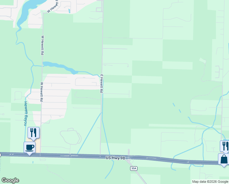 map of restaurants, bars, coffee shops, grocery stores, and more near 9 Steven Street in Santa Rosa Beach