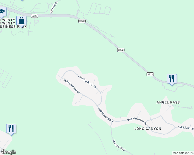 map of restaurants, bars, coffee shops, grocery stores, and more near 6509 Guildford Cove in Austin