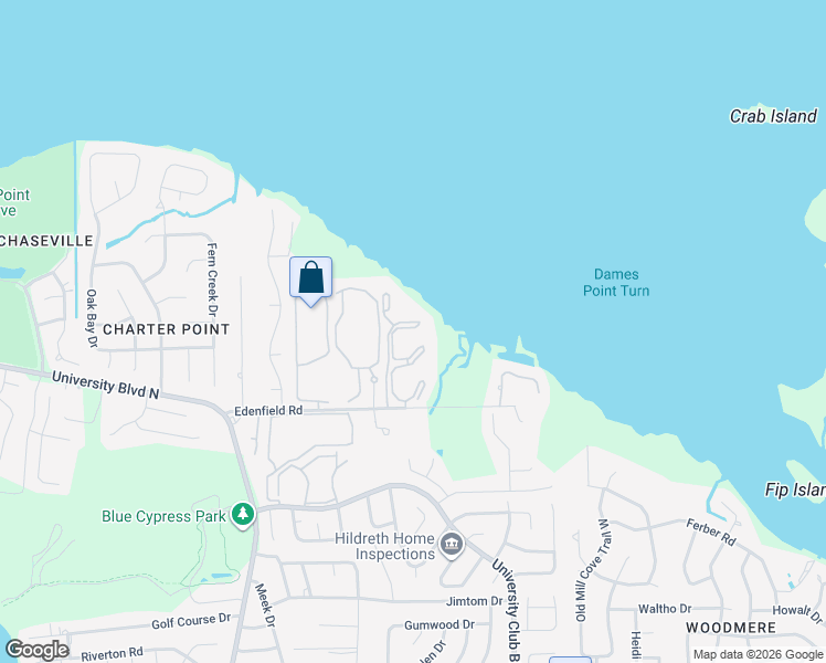 map of restaurants, bars, coffee shops, grocery stores, and more near 4365-4371 Boat Club Drive in Jacksonville