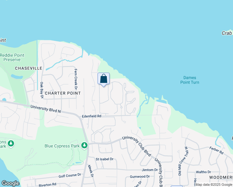 map of restaurants, bars, coffee shops, grocery stores, and more near 5681 Edenfield Road in Jacksonville