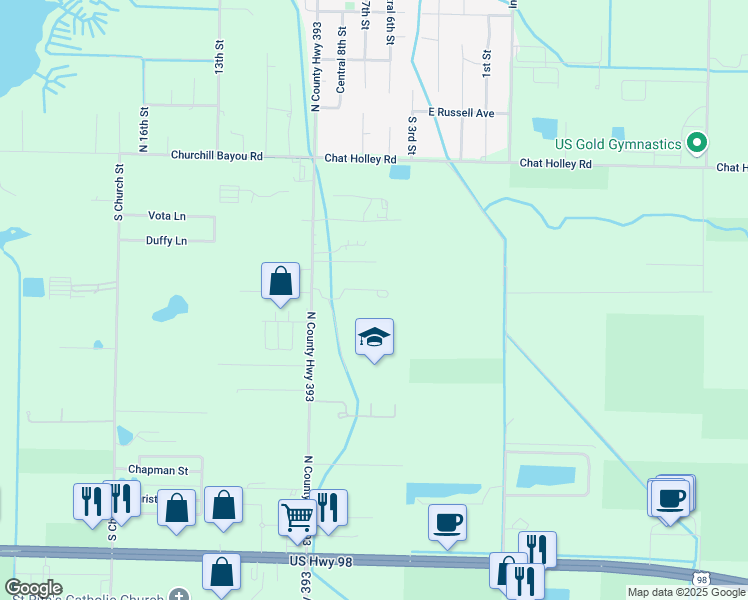 map of restaurants, bars, coffee shops, grocery stores, and more near 274 Plantation Way in Santa Rosa Beach