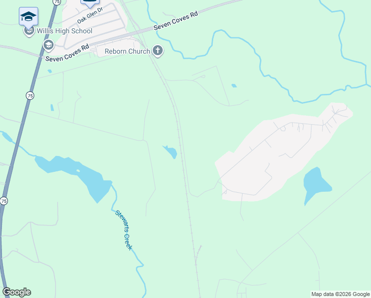 map of restaurants, bars, coffee shops, grocery stores, and more near 10044 Meador Road in Conroe