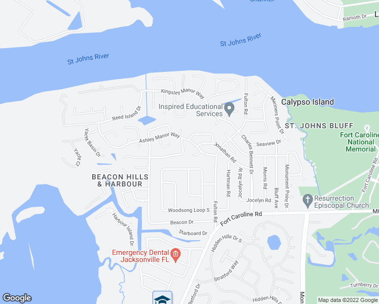 map of restaurants, bars, coffee shops, grocery stores, and more near 11505 Maclay Court in Jacksonville