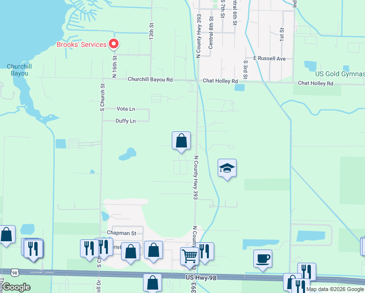 map of restaurants, bars, coffee shops, grocery stores, and more near 162 Park Ridge in Santa Rosa Beach
