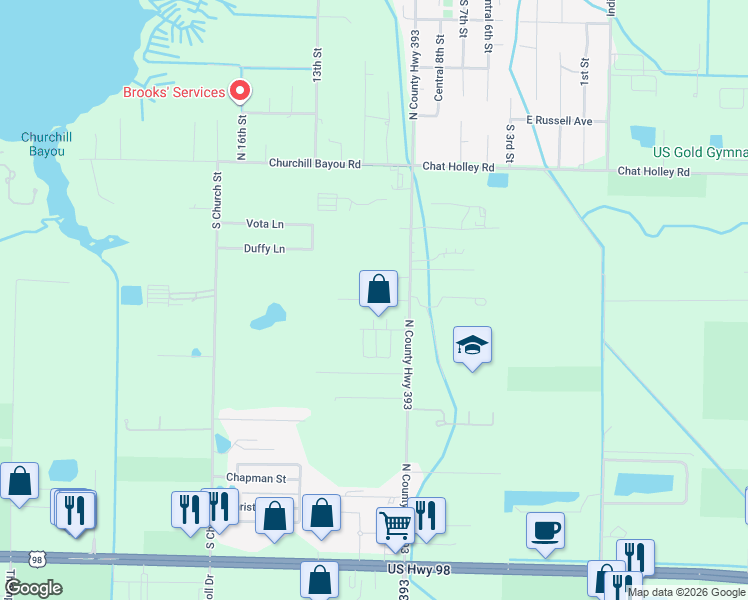 map of restaurants, bars, coffee shops, grocery stores, and more near 162 Park Ridge in Santa Rosa Beach