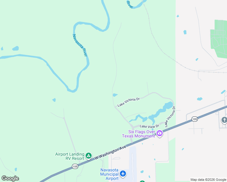 map of restaurants, bars, coffee shops, grocery stores, and more near 7911 River Haven Drive in Navasota