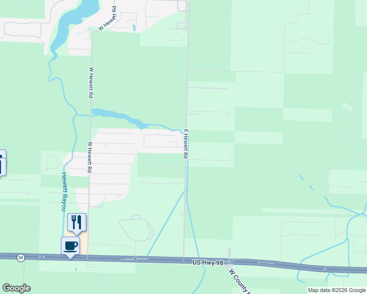 map of restaurants, bars, coffee shops, grocery stores, and more near 14 Peachtree Circle in Santa Rosa Beach