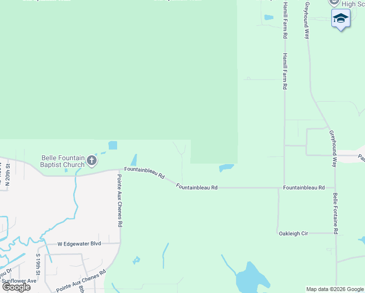 map of restaurants, bars, coffee shops, grocery stores, and more near 7414 Fountainbleau Road in Ocean Springs