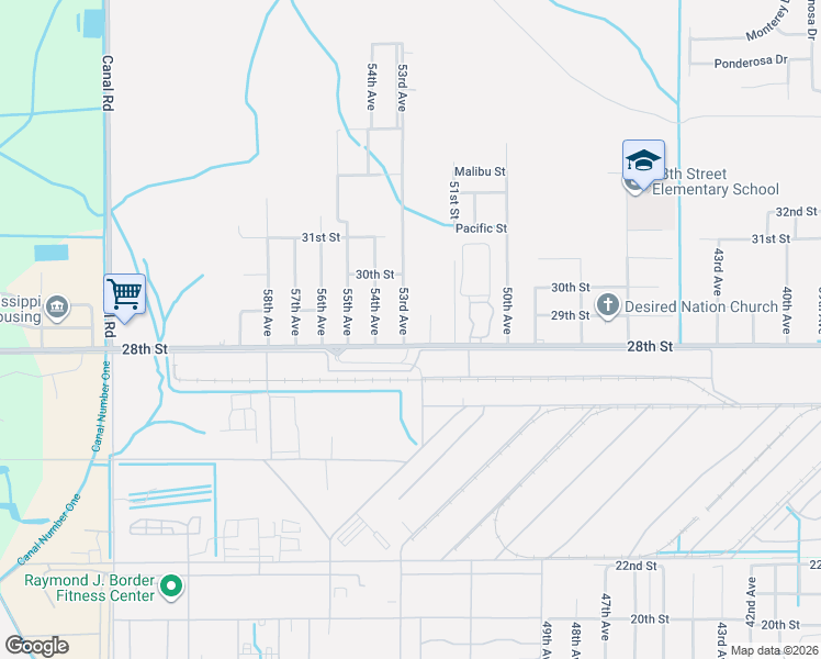 map of restaurants, bars, coffee shops, grocery stores, and more near 5304 28th Street in Gulfport