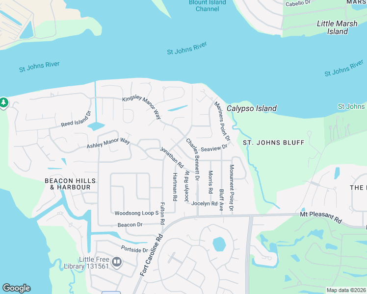 map of restaurants, bars, coffee shops, grocery stores, and more near 11630 Francis Drake Drive in Jacksonville