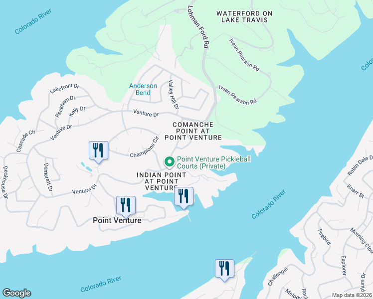 map of restaurants, bars, coffee shops, grocery stores, and more near 213 Venture Boulevard South in Leander