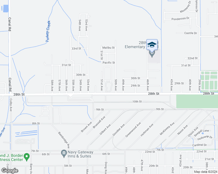 map of restaurants, bars, coffee shops, grocery stores, and more near 2997 51st Avenue in Gulfport