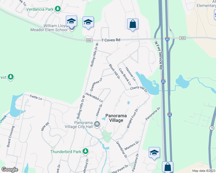map of restaurants, bars, coffee shops, grocery stores, and more near 70 Hiwon Drive in Conroe