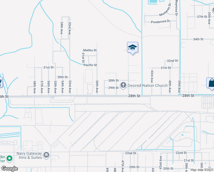 map of restaurants, bars, coffee shops, grocery stores, and more near 4825 30th Street in Gulfport
