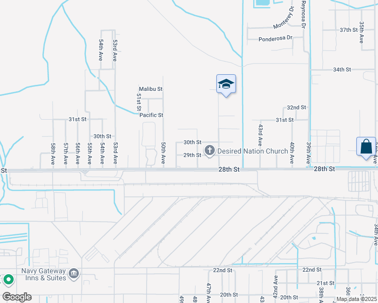 map of restaurants, bars, coffee shops, grocery stores, and more near 4814 29th Street in Gulfport