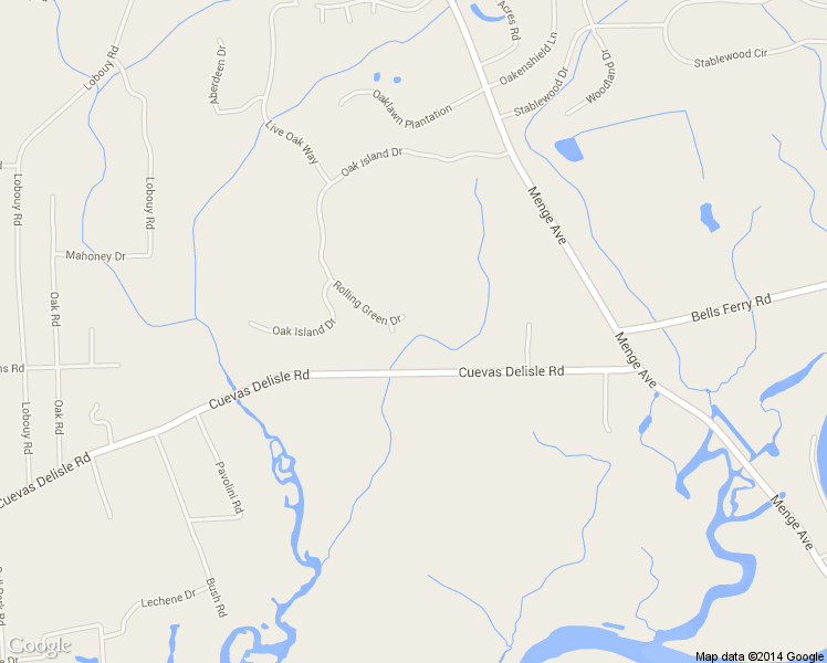 map of restaurants, bars, coffee shops, grocery stores, and more near 6985 Rolling Green Drive in Pass Christian
