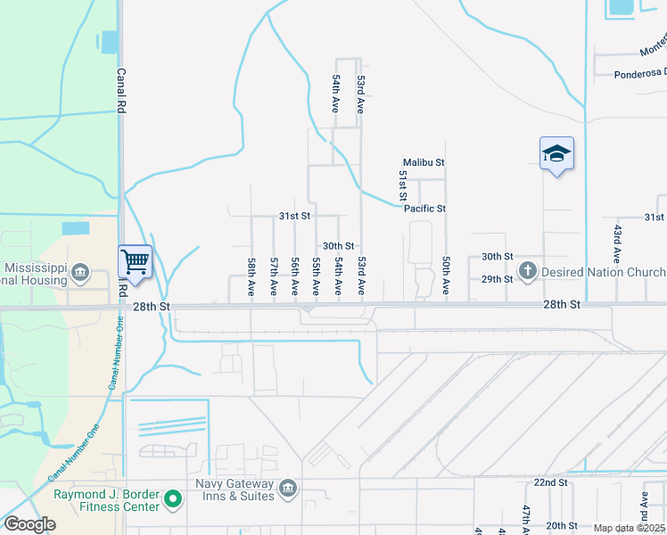 map of restaurants, bars, coffee shops, grocery stores, and more near 2907 54th Avenue in Gulfport