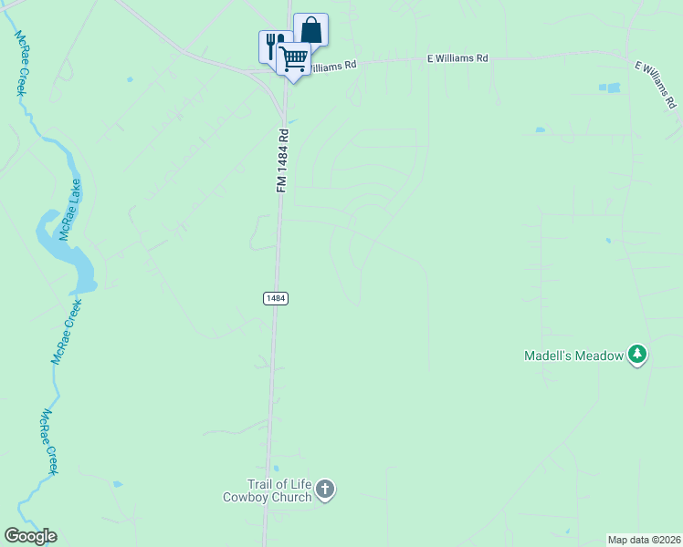 map of restaurants, bars, coffee shops, grocery stores, and more near 15642 Honey Cove Drive in Conroe