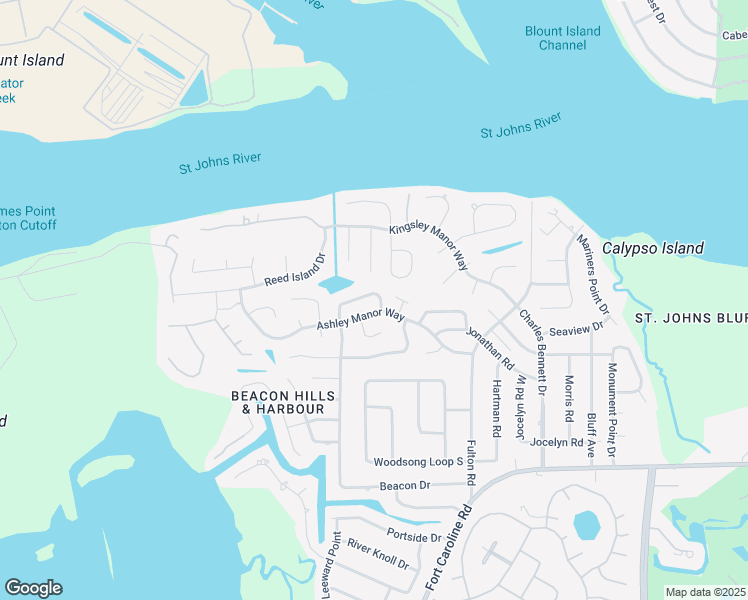 map of restaurants, bars, coffee shops, grocery stores, and more near 11448 Beacon Drive North in Jacksonville