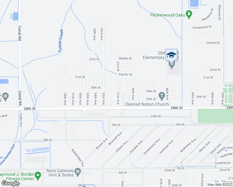 map of restaurants, bars, coffee shops, grocery stores, and more near 2997 51st Avenue in Gulfport
