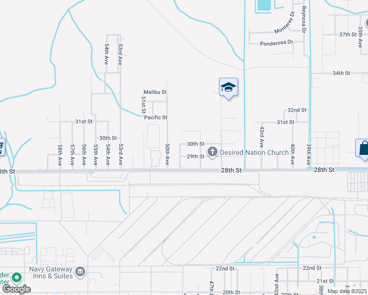 map of restaurants, bars, coffee shops, grocery stores, and more near 4825 30th Street in Gulfport