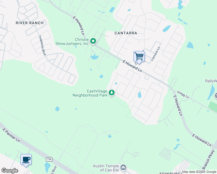 map of restaurants, bars, coffee shops, grocery stores, and more near 3109 Gregg Lane in Manor