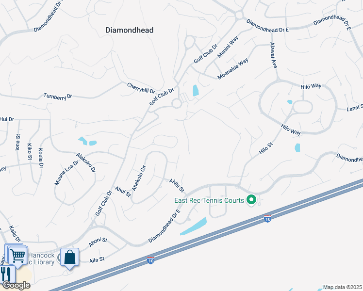 map of restaurants, bars, coffee shops, grocery stores, and more near 164 Lanai Village in Diamondhead