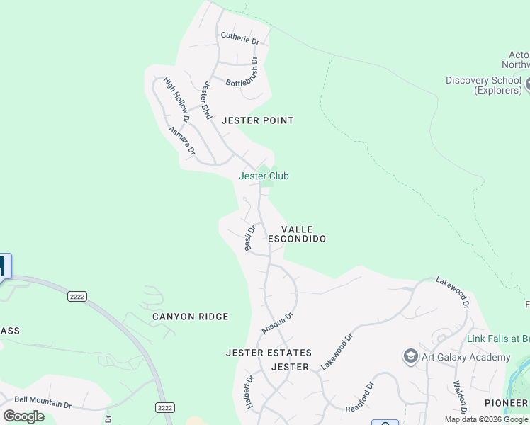 map of restaurants, bars, coffee shops, grocery stores, and more near 7707 Jester Boulevard in Austin