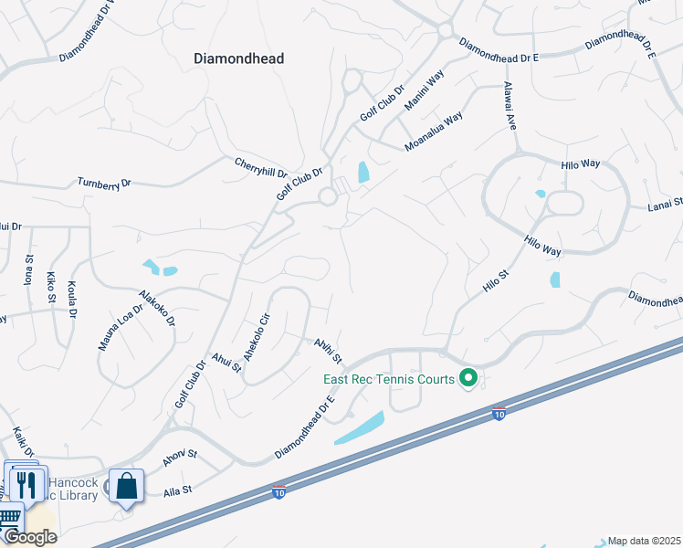 map of restaurants, bars, coffee shops, grocery stores, and more near 164 Lanai Village in Diamondhead