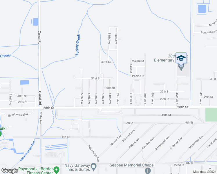 map of restaurants, bars, coffee shops, grocery stores, and more near 3001 54th Avenue in Gulfport
