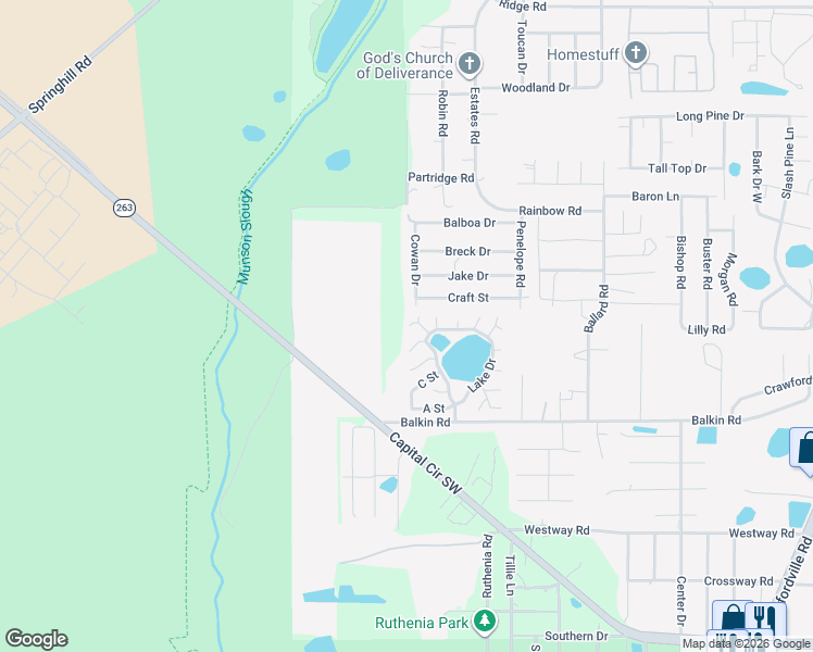 map of restaurants, bars, coffee shops, grocery stores, and more near 1630 Balkin Road in Tallahassee