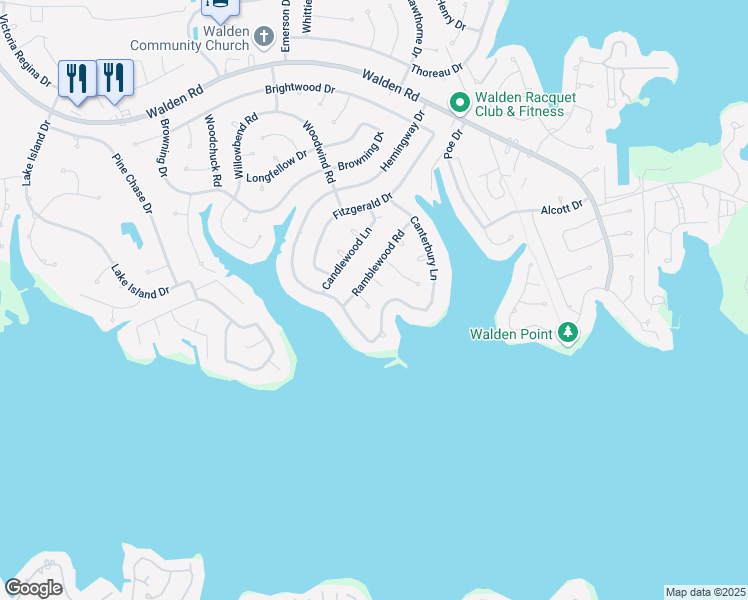 map of restaurants, bars, coffee shops, grocery stores, and more near 3003 Chaucer Drive in Montgomery
