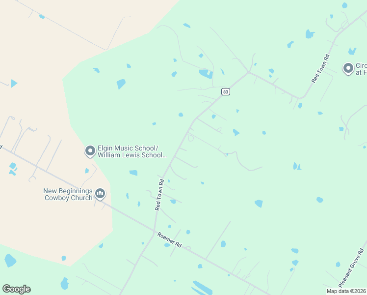 map of restaurants, bars, coffee shops, grocery stores, and more near 1345 Red Town Road in Elgin