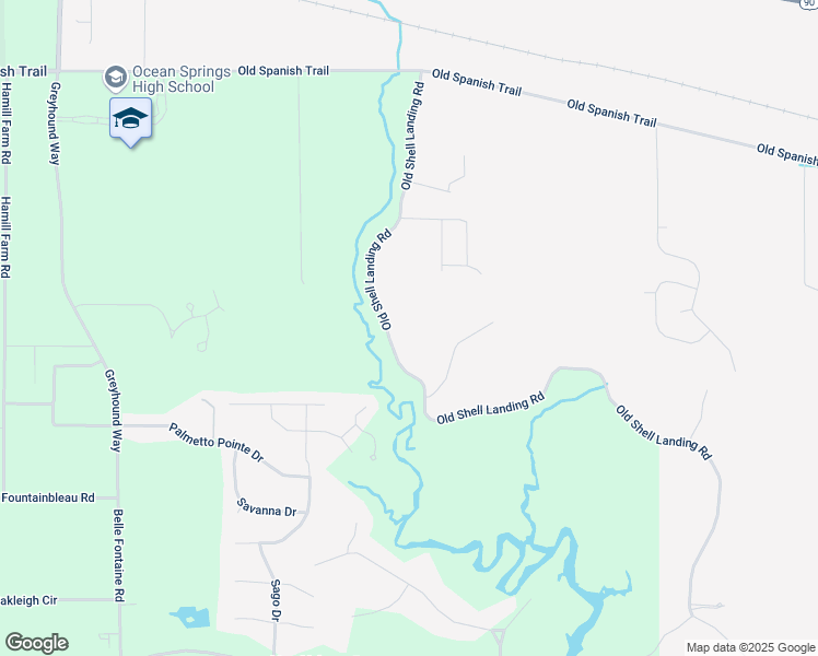 map of restaurants, bars, coffee shops, grocery stores, and more near 3123 Old Shell Landing Rd in Ocean Springs
