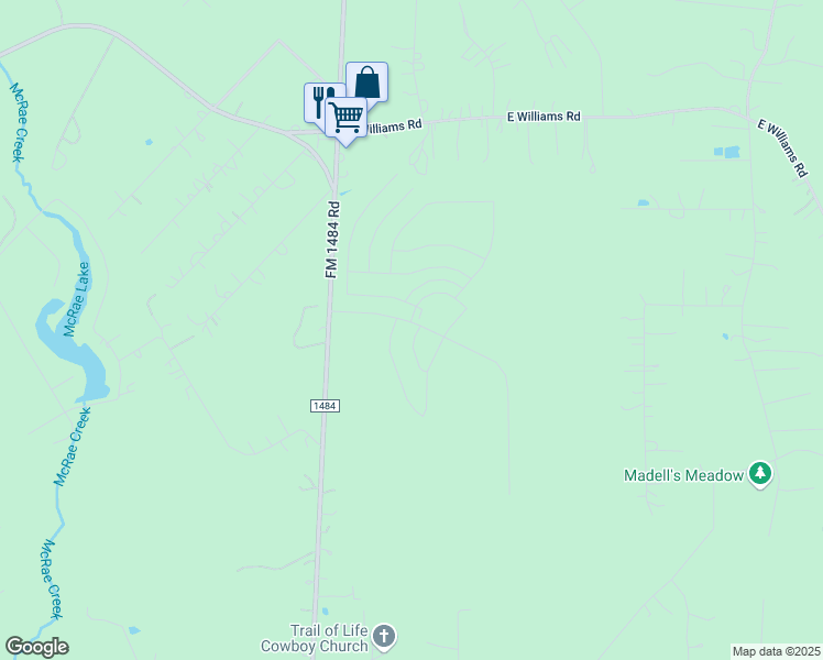 map of restaurants, bars, coffee shops, grocery stores, and more near 15837 FM 1484 Road in Conroe