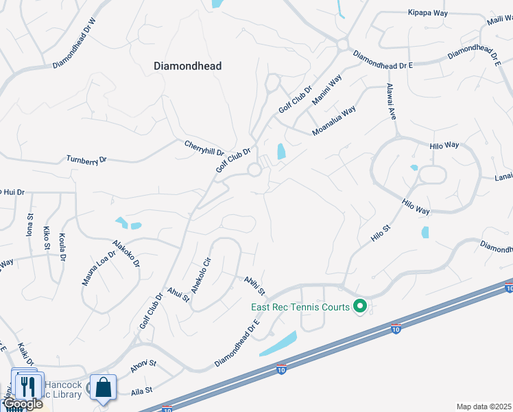 map of restaurants, bars, coffee shops, grocery stores, and more near 254 Lanai Village in Diamondhead