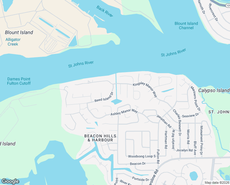 map of restaurants, bars, coffee shops, grocery stores, and more near 4838 Outrigger Drive in Jacksonville