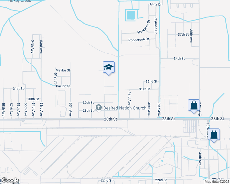 map of restaurants, bars, coffee shops, grocery stores, and more near 4408 30 1/2 Street in Gulfport
