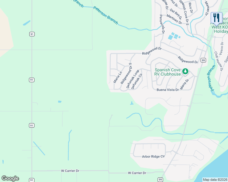 map of restaurants, bars, coffee shops, grocery stores, and more near 2006 Ridgewood Drive in Baldwin