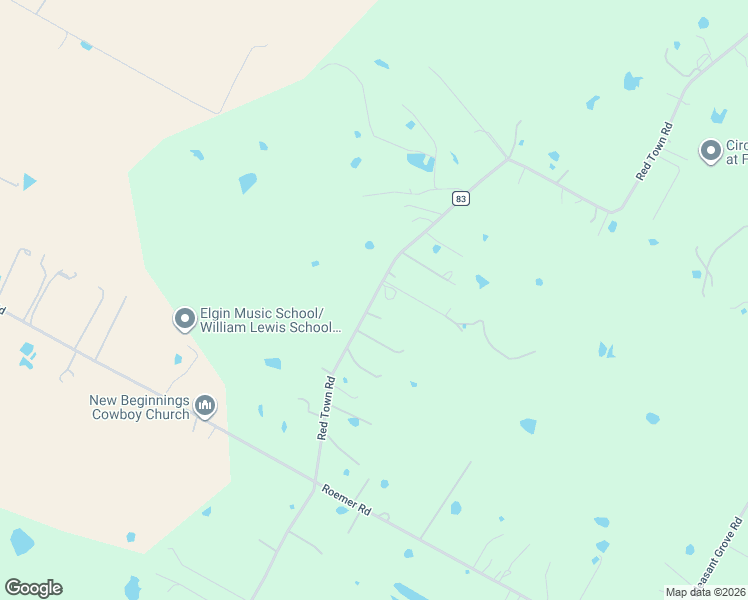 map of restaurants, bars, coffee shops, grocery stores, and more near 1345 Red Town Road in Elgin